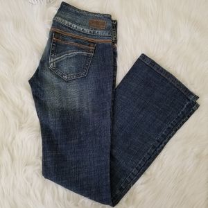 Industrial cotton jeans size 7 blue boot cut